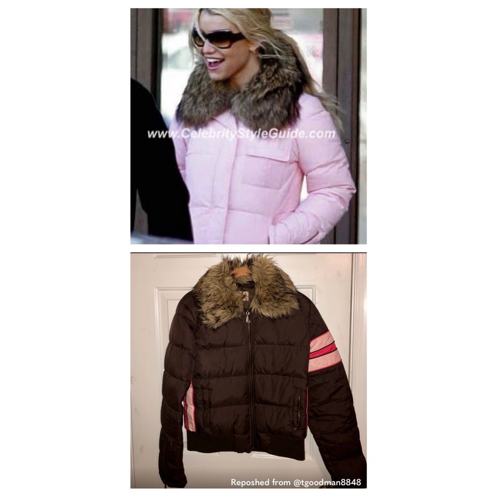 Y2K Juicy Couture Puffer Jacket Vintage ASO on Jessica Simpson EUC Medium